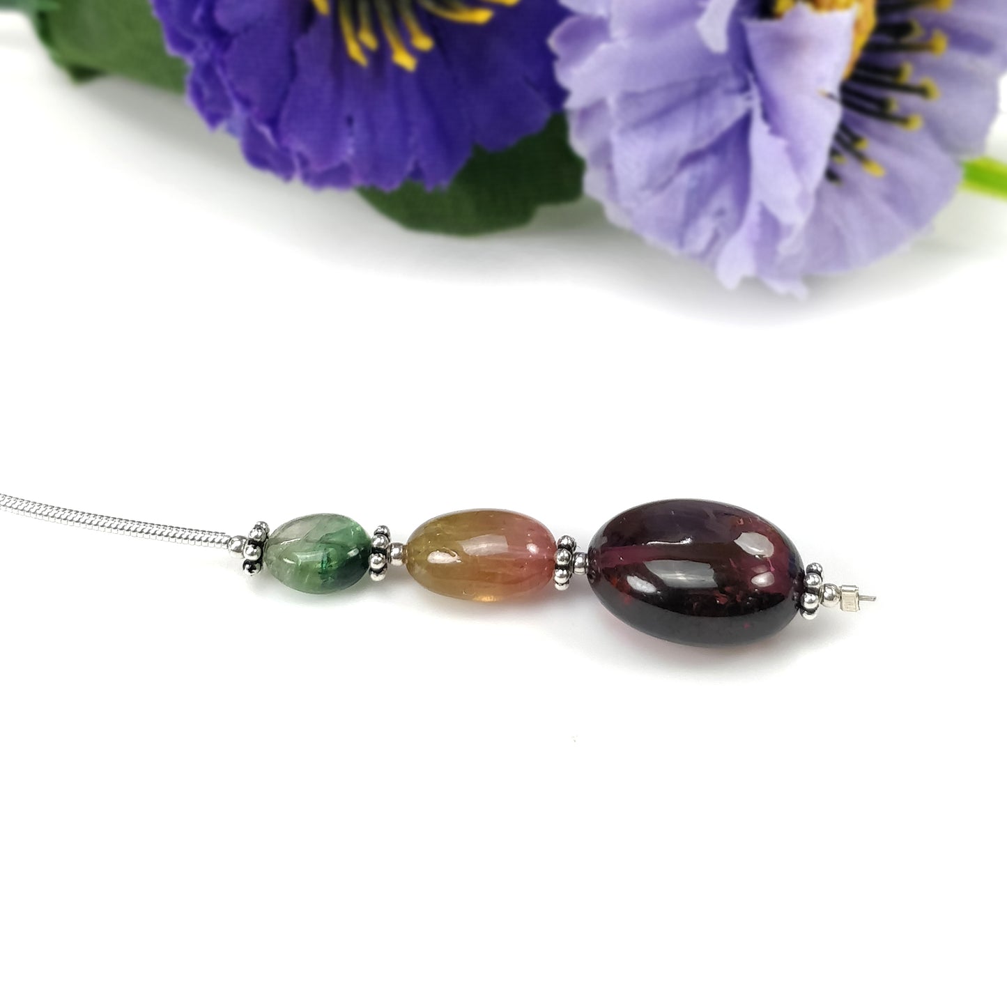 Tourmaline Gemstone Loose Beads : Natural Untreated Bi-Color Tourmaline Uneven Shape Plain Nuggets