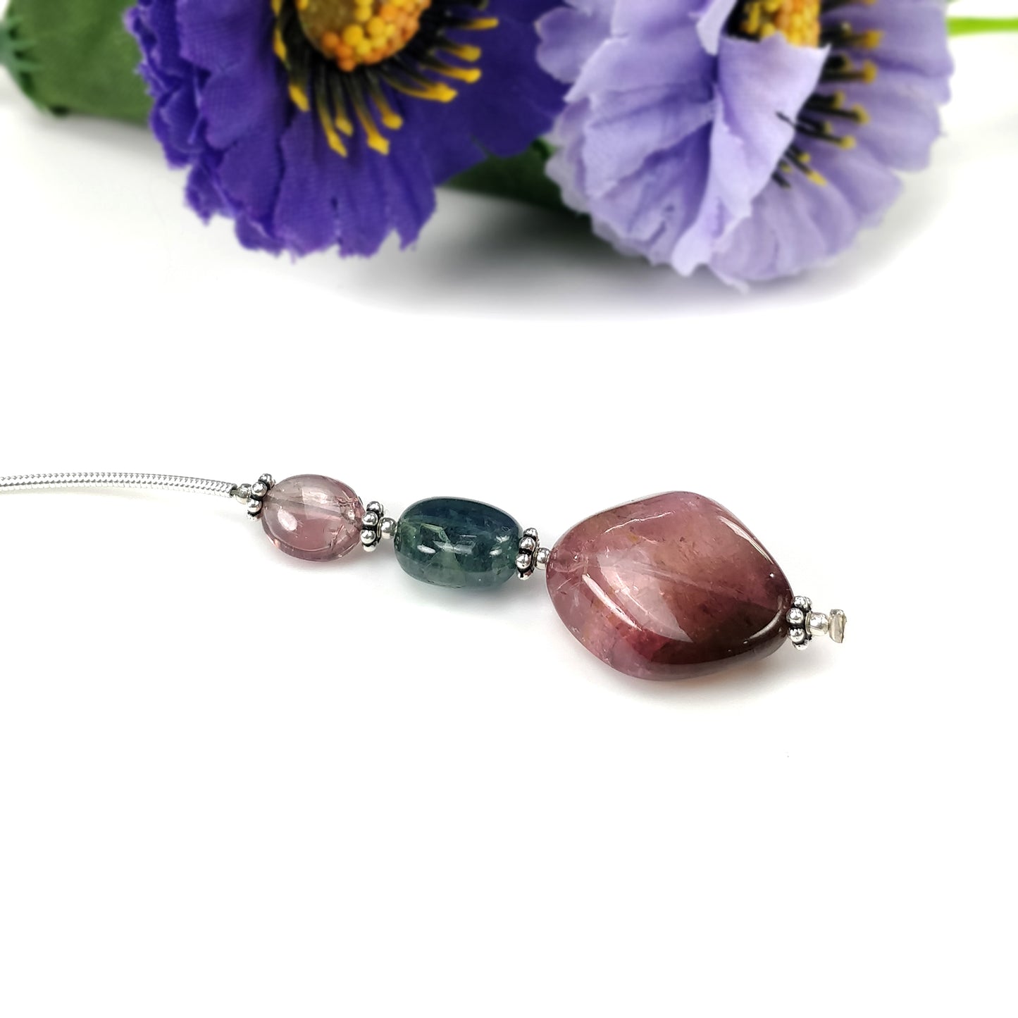 Tourmaline Gemstone Loose Beads : Natural Untreated Bi-Color Tourmaline Uneven Shape Plain Nuggets