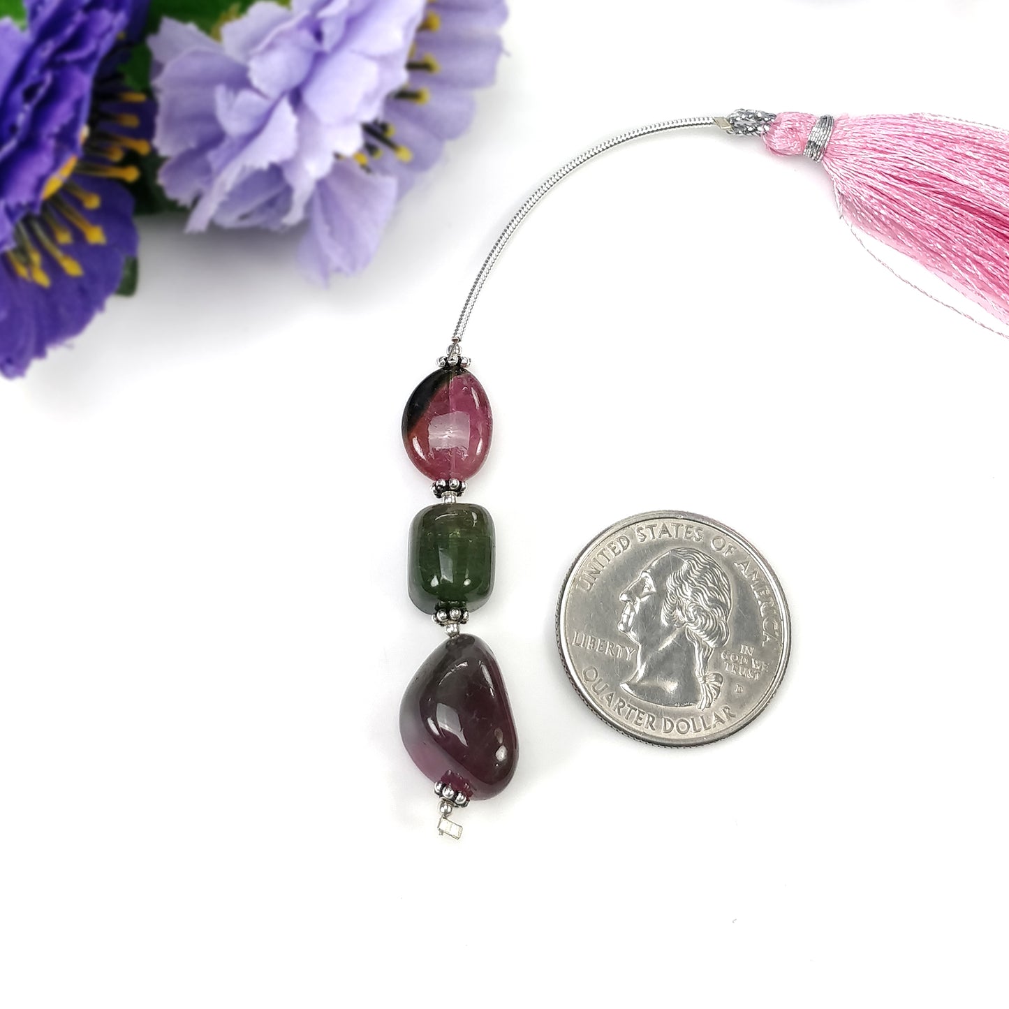 Tourmaline Gemstone Loose Beads : Natural Untreated Bi-Color Tourmaline Uneven Shape Plain Nuggets