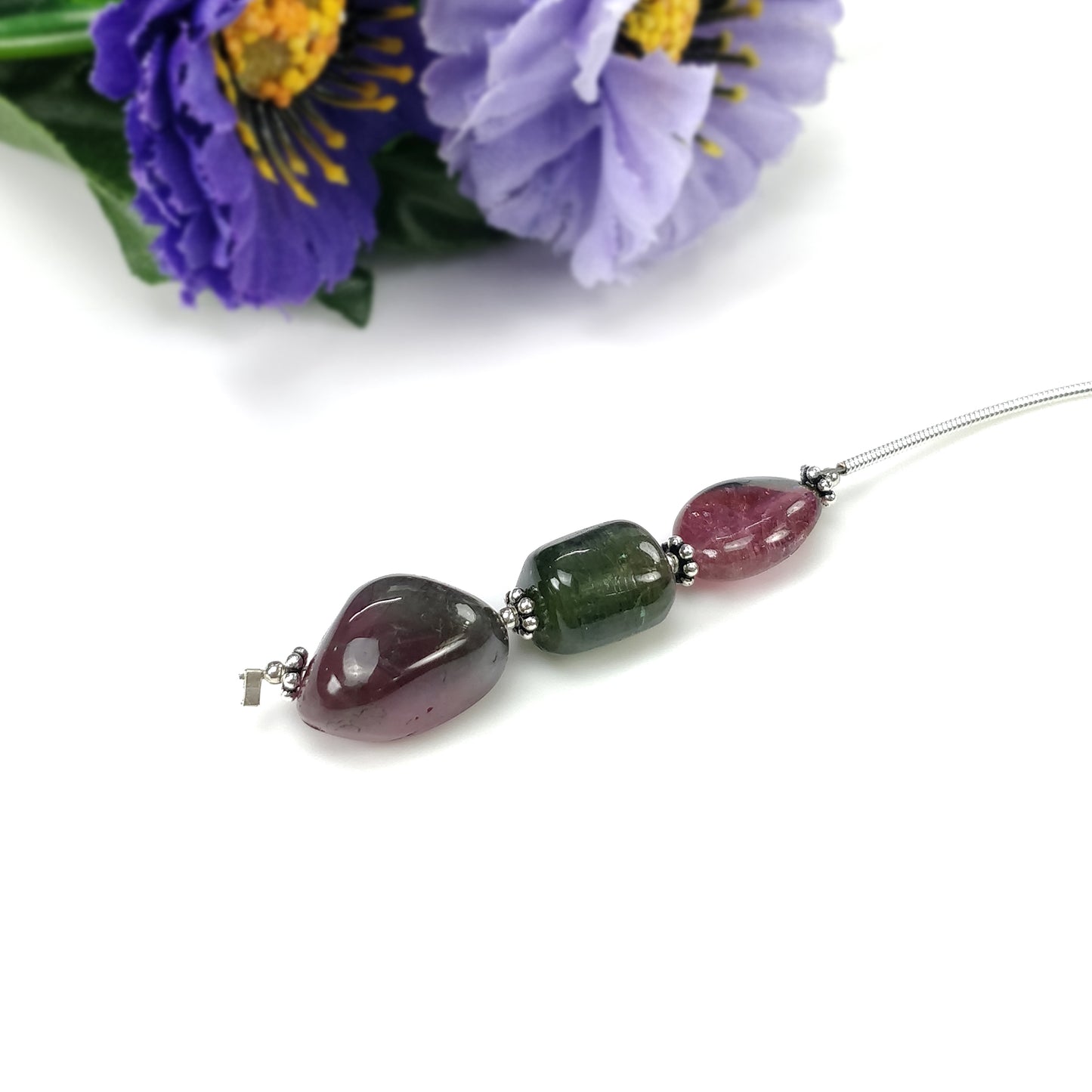 Tourmaline Gemstone Loose Beads : Natural Untreated Bi-Color Tourmaline Uneven Shape Plain Nuggets