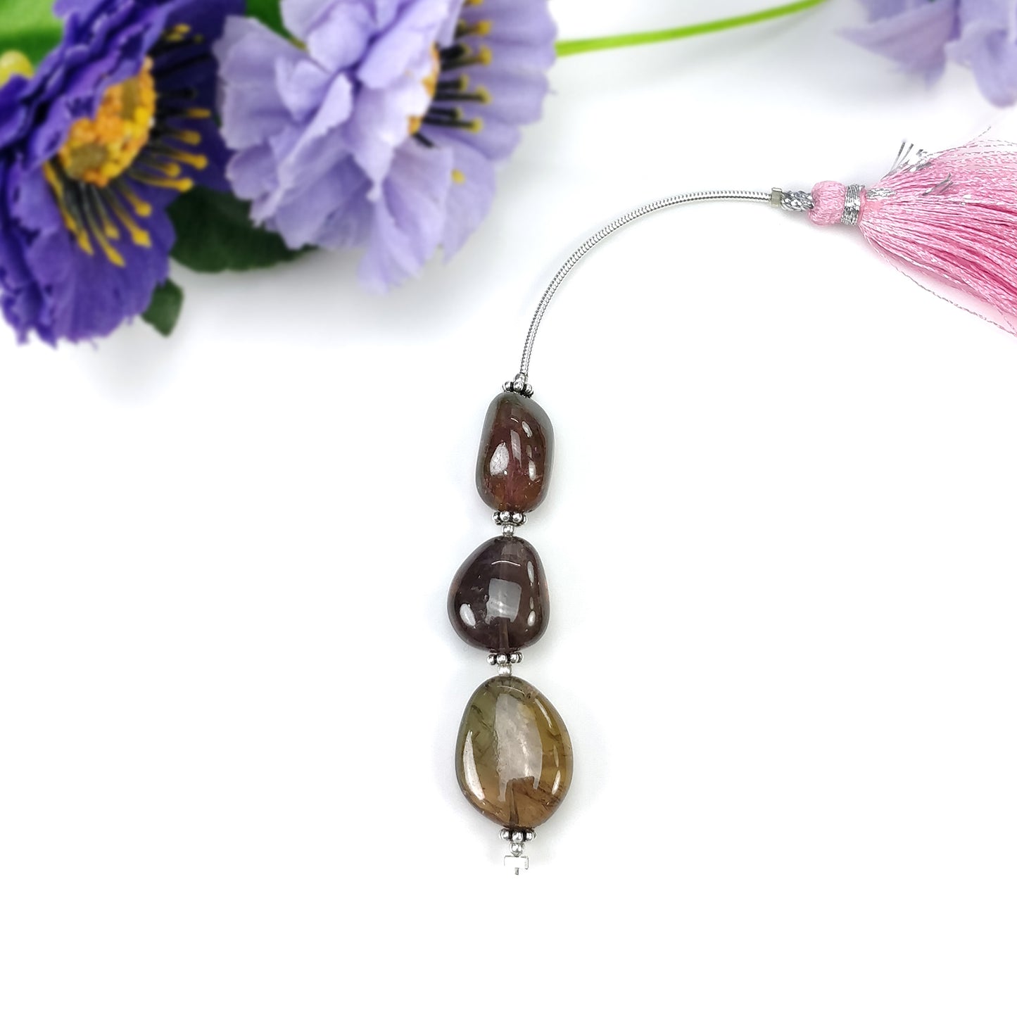 Tourmaline Gemstone Loose Beads : Natural Untreated Bi-Color Tourmaline Uneven Shape Plain Nuggets