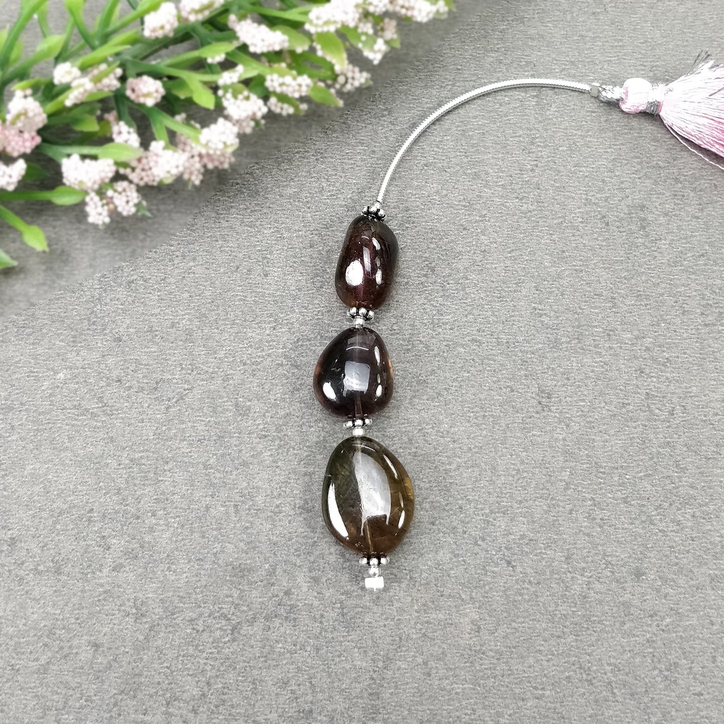 Tourmaline Gemstone Loose Beads : Natural Untreated Bi-Color Tourmaline Uneven Shape Plain Nuggets