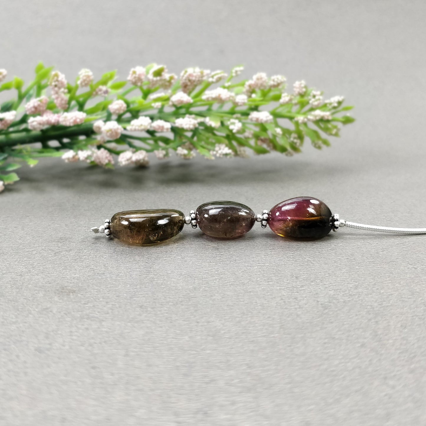 Tourmaline Gemstone Loose Beads : Natural Untreated Bi-Color Tourmaline Uneven Shape Plain Nuggets