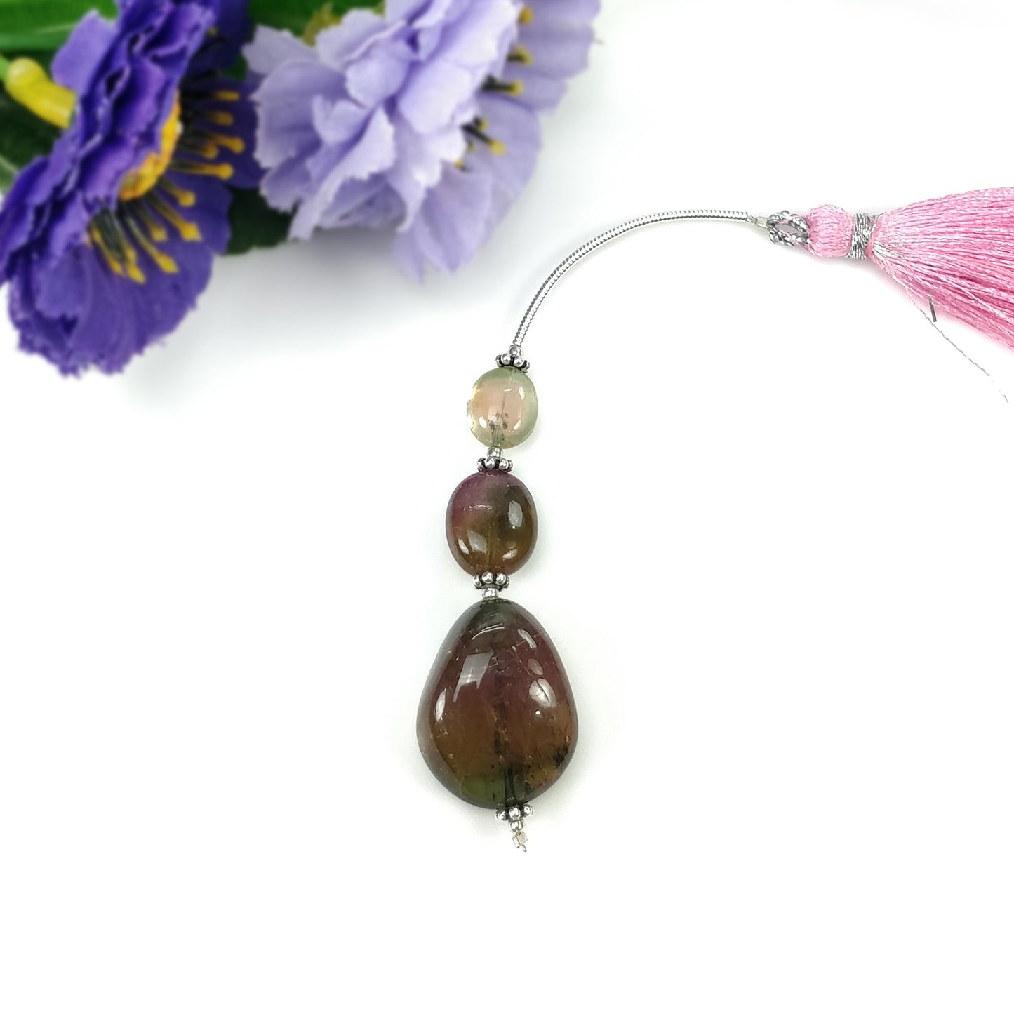 Tourmaline Gemstone Loose Beads : Natural Untreated Bi-Color Tourmaline Uneven Shape Plain Nuggets