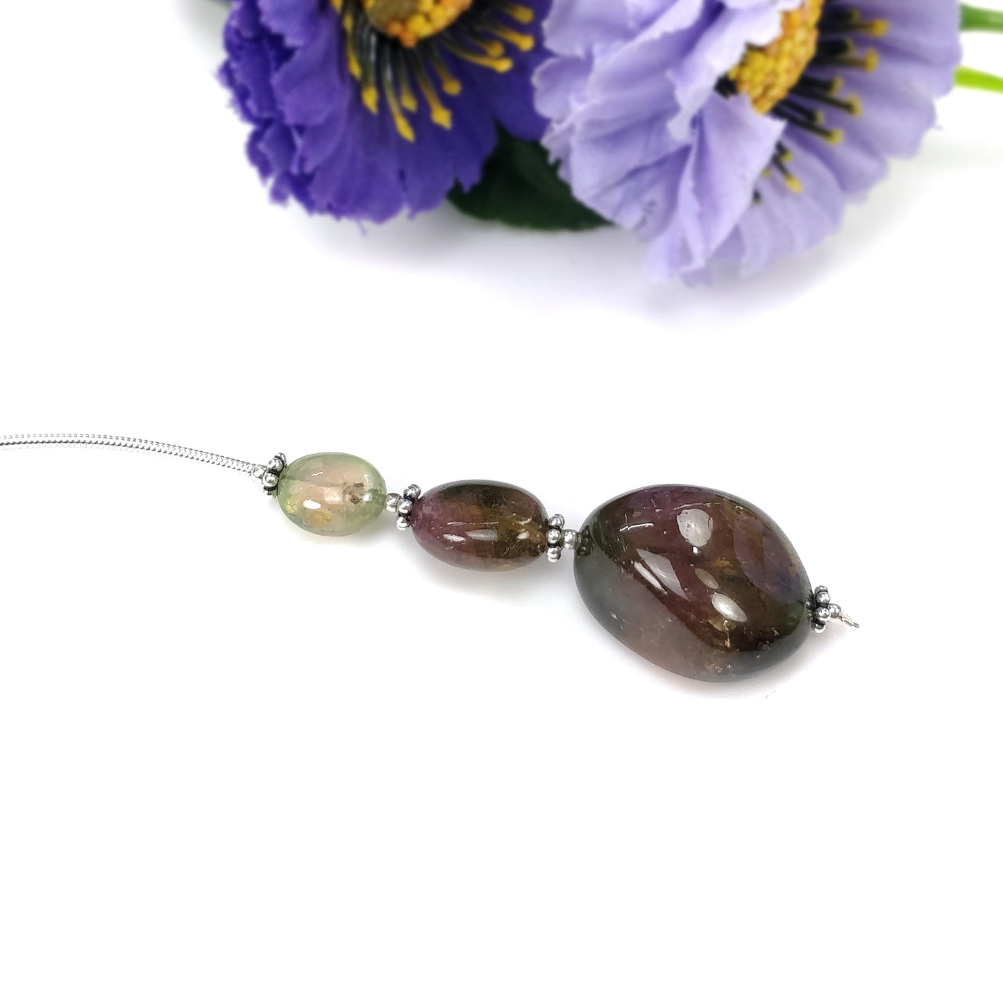 Tourmaline Gemstone Loose Beads : Natural Untreated Bi-Color Tourmaline Uneven Shape Plain Nuggets