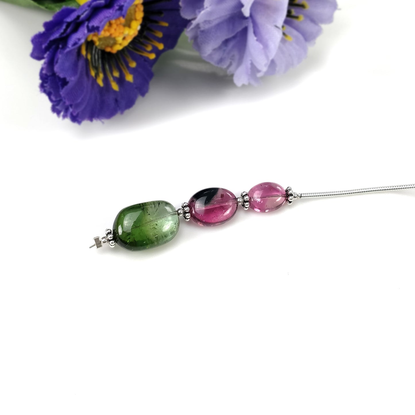 Tourmaline Gemstone Loose Beads : Natural Untreated Bi-Color Tourmaline Uneven Shape Plain Nuggets