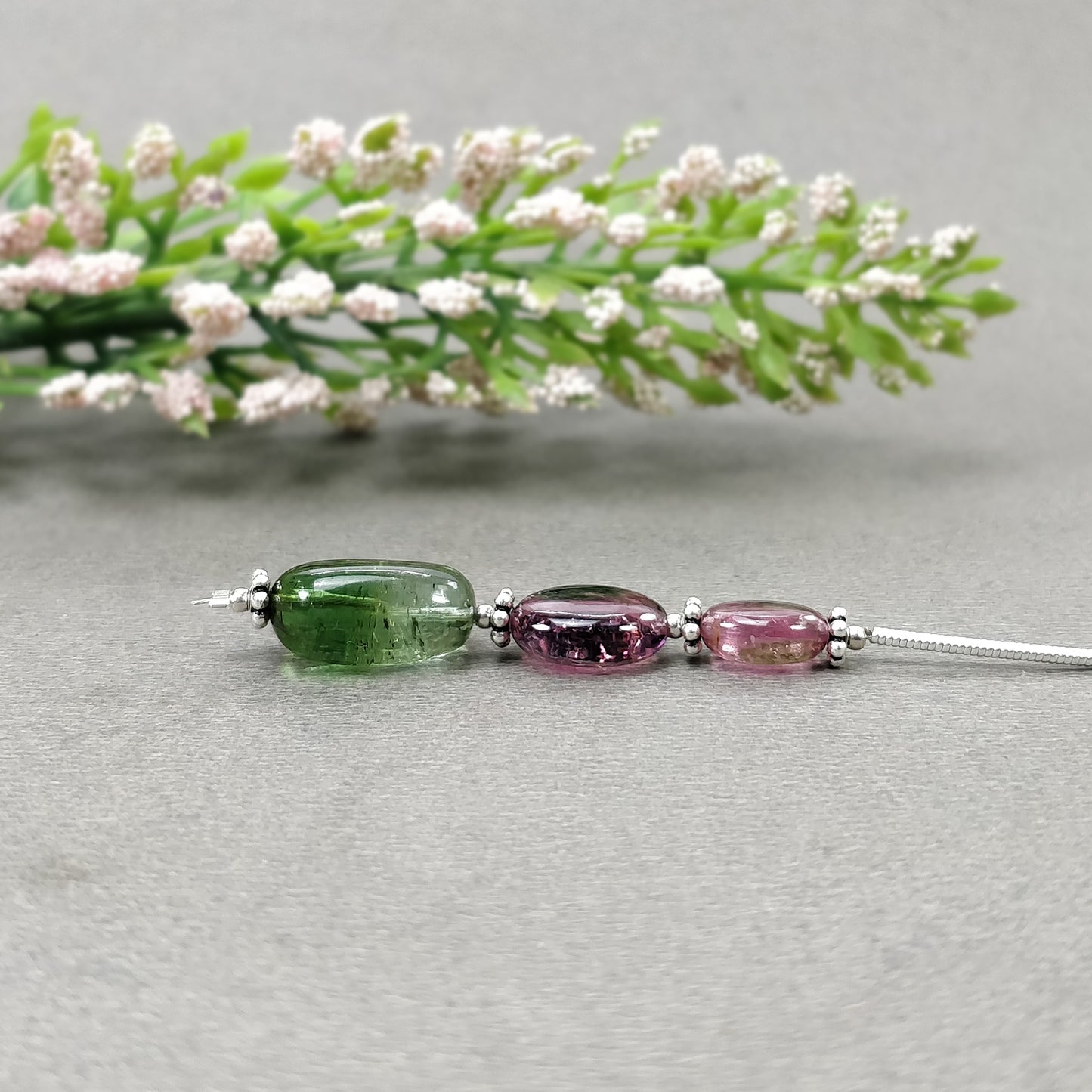 Tourmaline Gemstone Loose Beads : Natural Untreated Bi-Color Tourmaline Uneven Shape Plain Nuggets