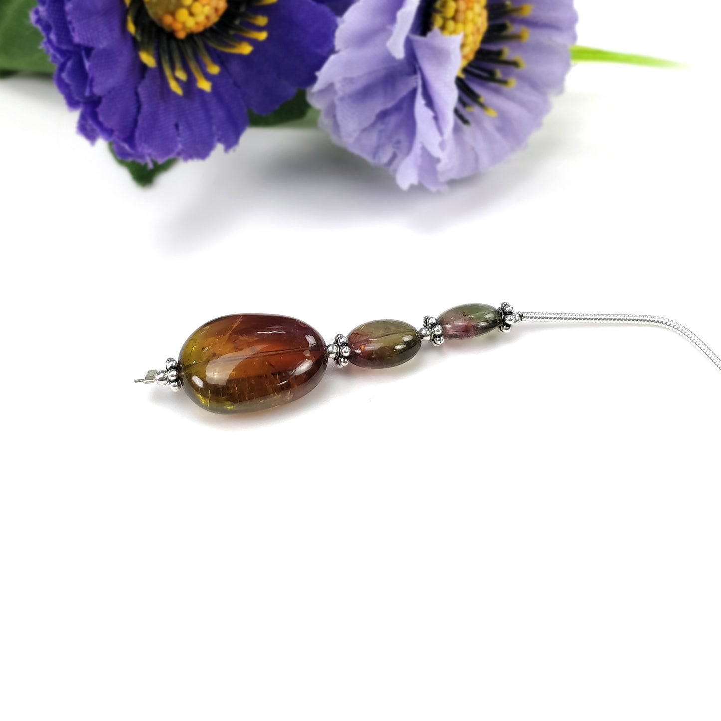 Tourmaline Gemstone Loose Beads : Natural Untreated Bi-Color Tourmaline Uneven Shape Plain Nuggets