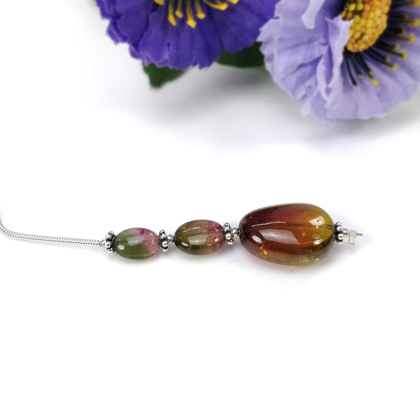 Tourmaline Gemstone Loose Beads : Natural Untreated Bi-Color Tourmaline Uneven Shape Plain Nuggets