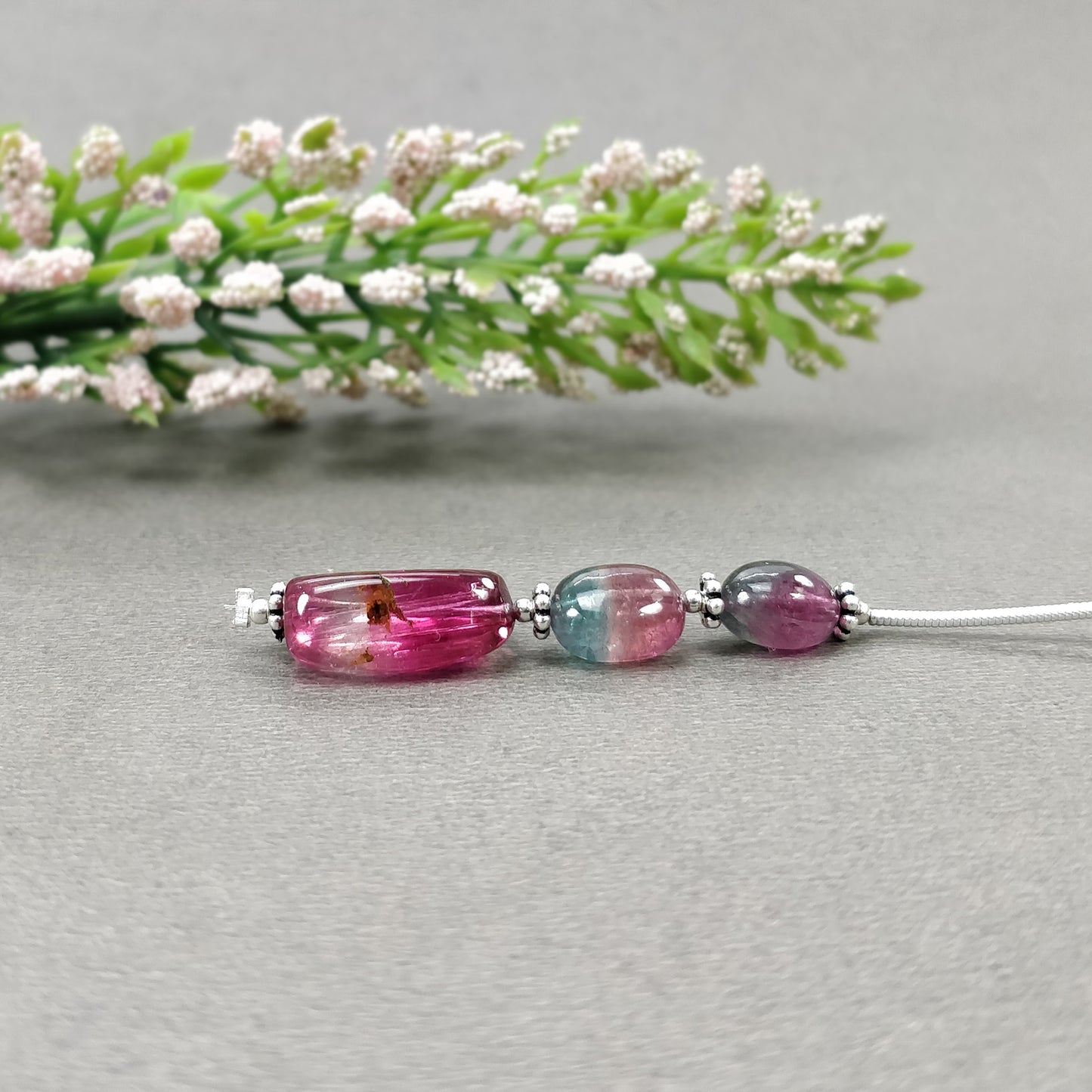 Tourmaline Gemstone Loose Beads : Natural Untreated Bi-Color Tourmaline Uneven Shape Plain Nuggets