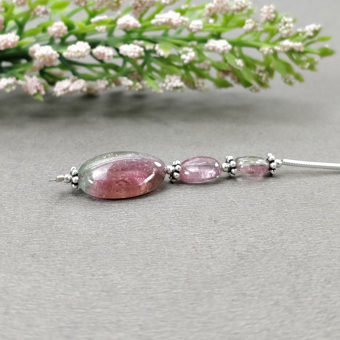 Tourmaline Gemstone Loose Beads : Natural Untreated Bi-Color Tourmaline Uneven Shape Plain Nuggets