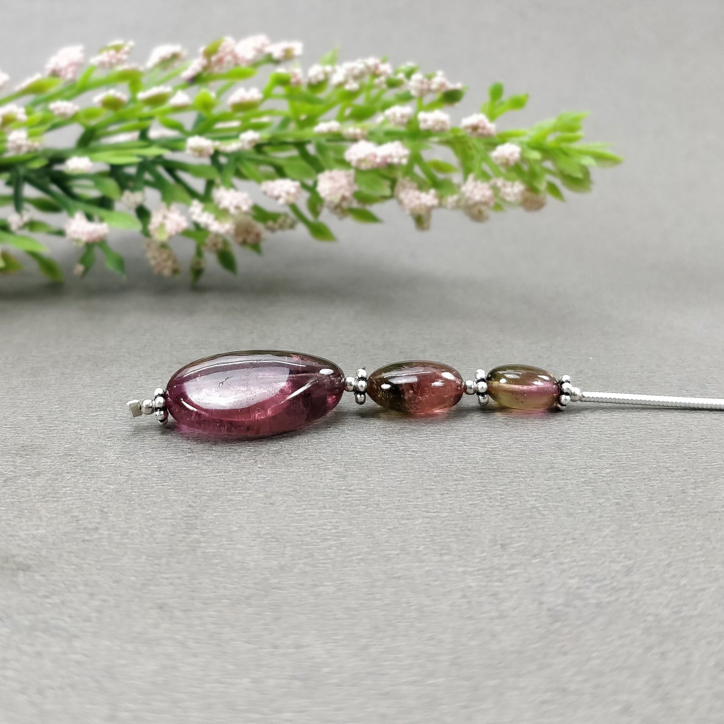 Tourmaline Gemstone Loose Beads : Natural Untreated Bi-Color Tourmaline Uneven Shape Plain Nuggets