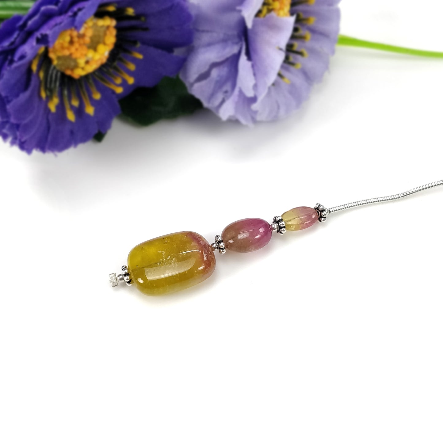 Watermelon TOURMALINE Gemstone Loose Beads : 17.60cts Natural Bi-Color Tourmaline Uneven Shape Plain Nuggets 7*5mm - 16.5*12mm