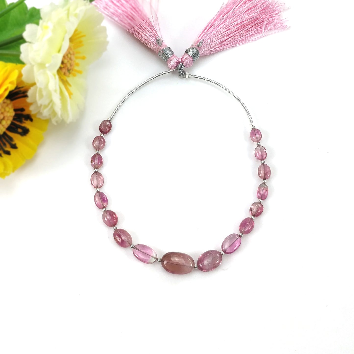 Watermelon TOURMALINE Gemstone Loose Beads: 21.90cts Natural Bi-Color Tourmaline Oval Shape Plain Nuggets 5.5*4mm - 12*8mm 5.5"