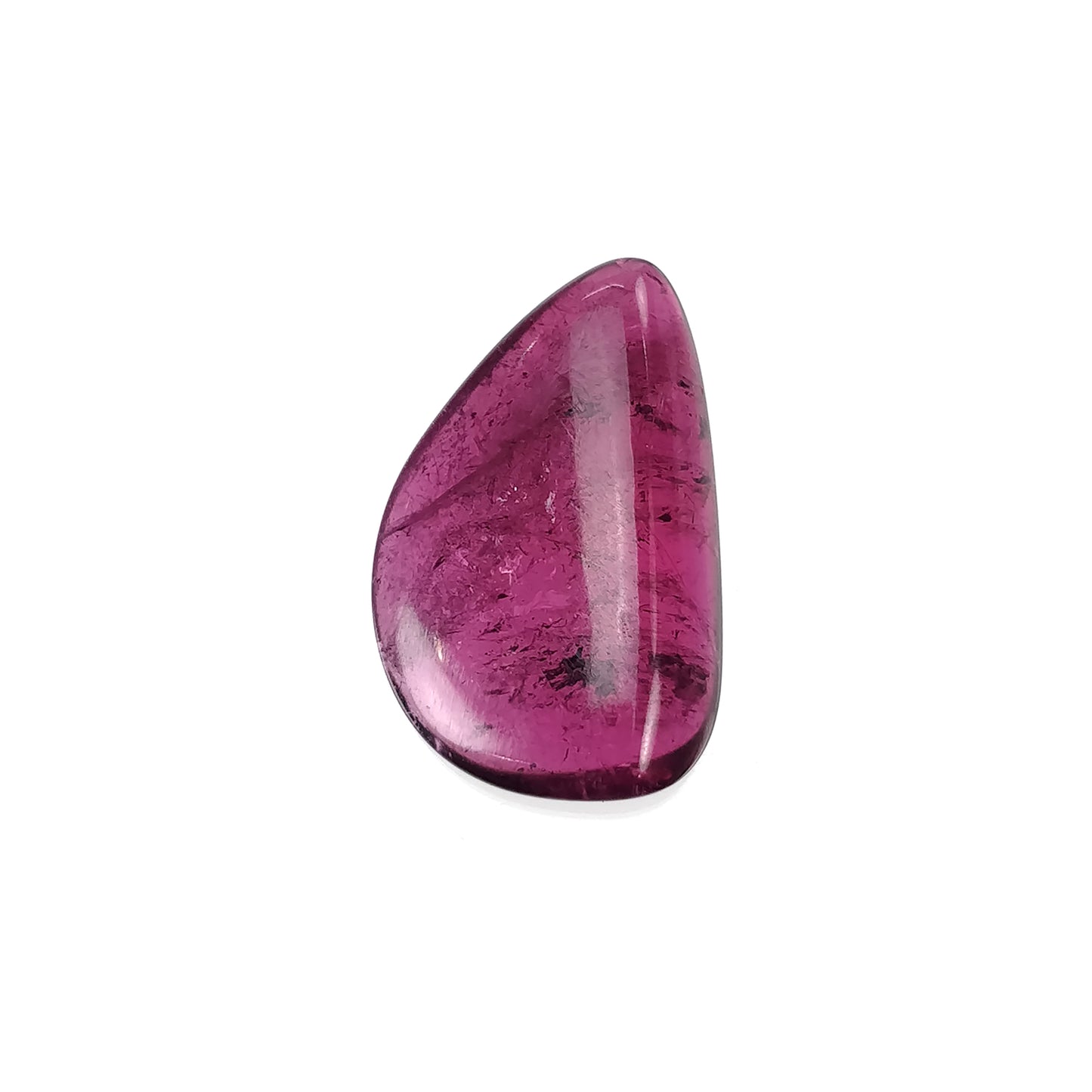 Pink Tourmaline Gemstone Tumble : 17.35cts Natural Untreated Tourmaline Uneven Shape Cabochon 24*15mm