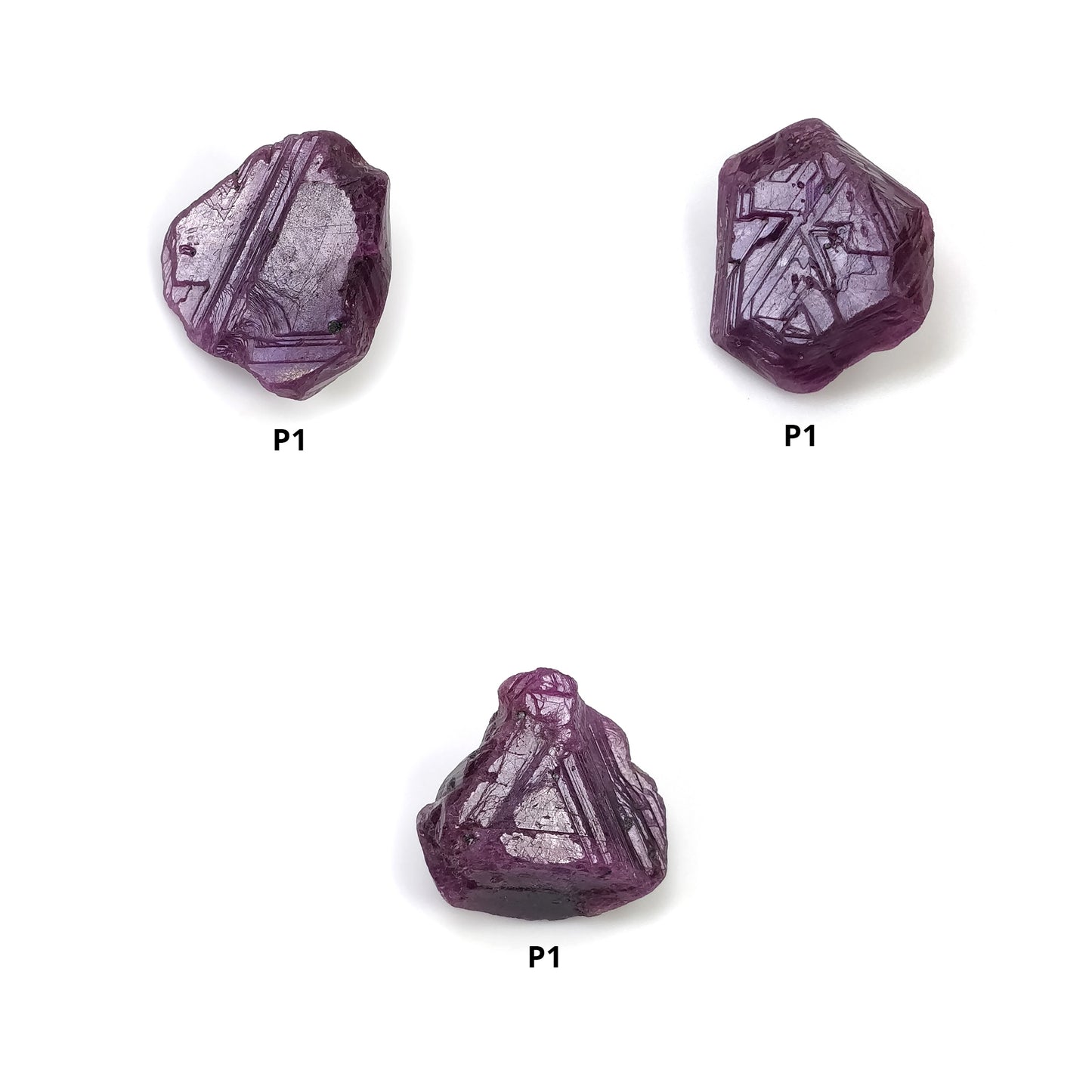Record Keeper Ruby Gemstone Crystal : Natural Untreated Unheated Red Ruby Triangle Formative Specimen