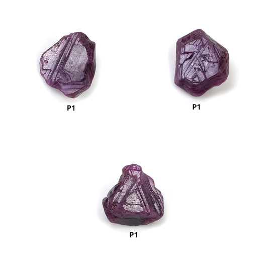 Record Keeper Ruby Gemstone Crystal : Natural Untreated Unheated Red Ruby Triangle Formative Specimen