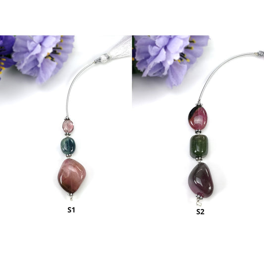 Tourmaline Gemstone Loose Beads : Natural Untreated Bi-Color Tourmaline Uneven Shape Plain Nuggets