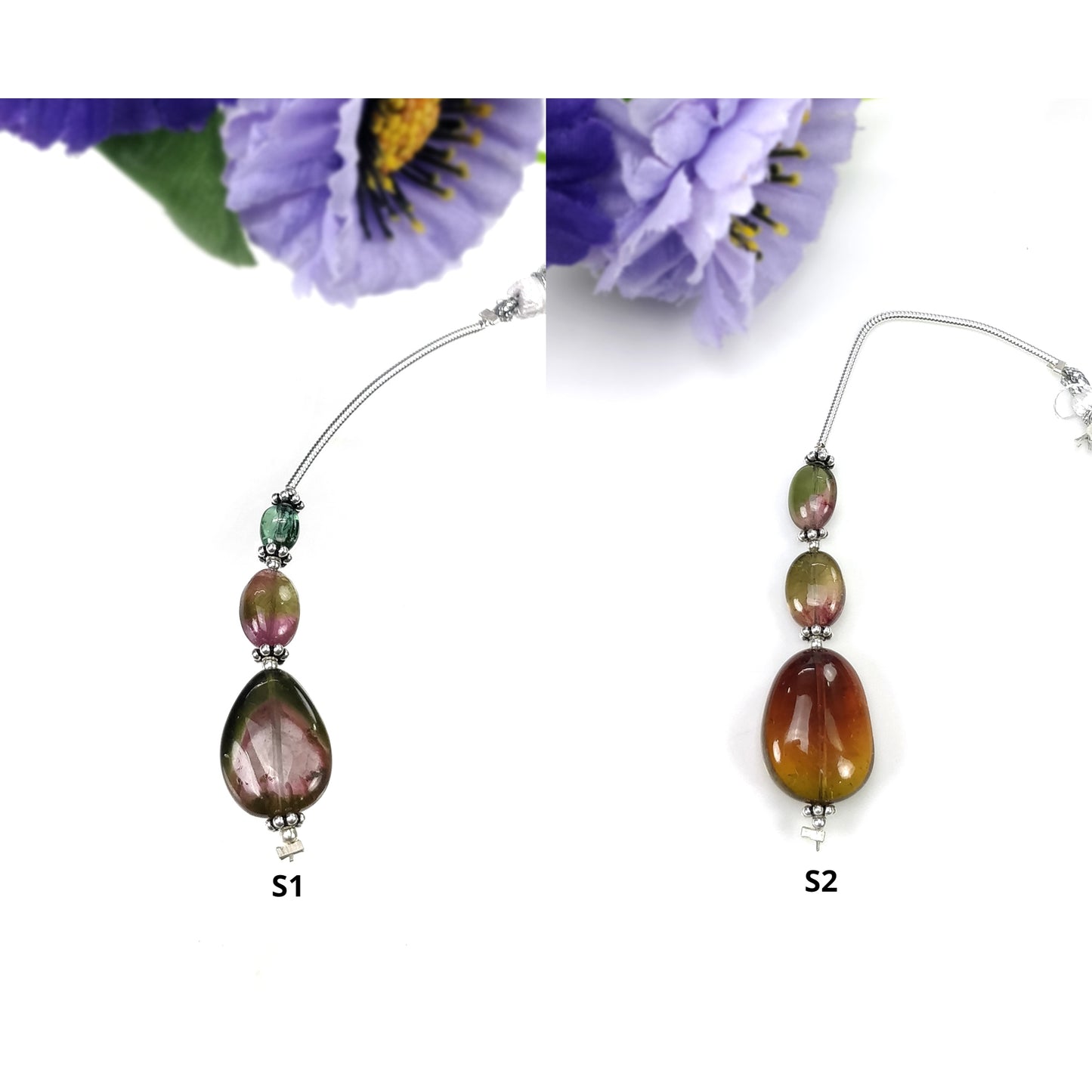 Tourmaline Gemstone Loose Beads : Natural Untreated Bi-Color Tourmaline Uneven Shape Plain Nuggets