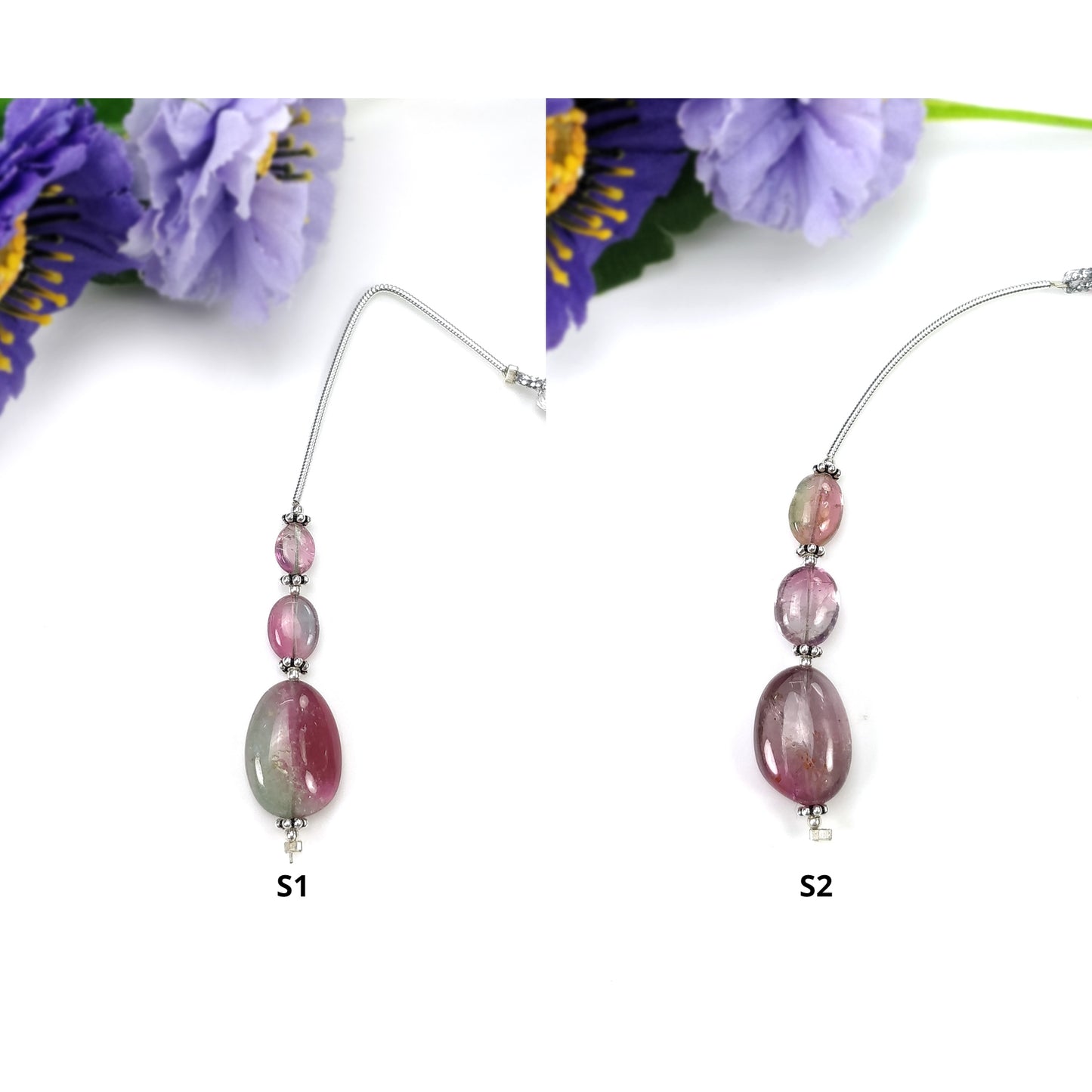 Tourmaline Gemstone Loose Beads : Natural Untreated Bi-Color Tourmaline Uneven Shape Plain Nuggets