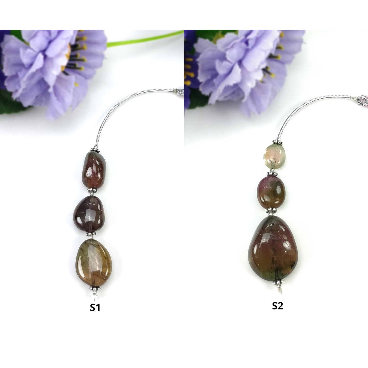 Tourmaline Gemstone Loose Beads : Natural Untreated Bi-Color Tourmaline Uneven Shape Plain Nuggets