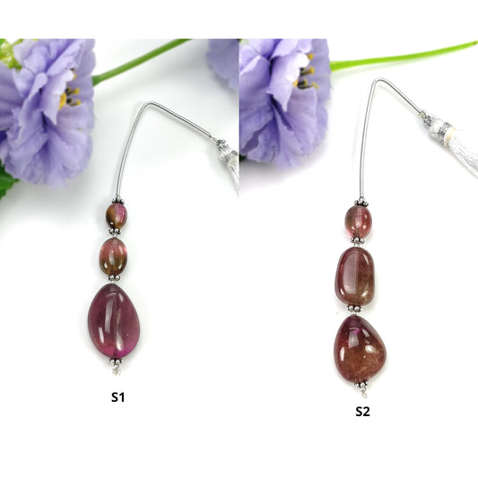 Tourmaline Gemstone Loose Beads : Natural Untreated Bi-Color Tourmaline Uneven Shape Plain Nuggets