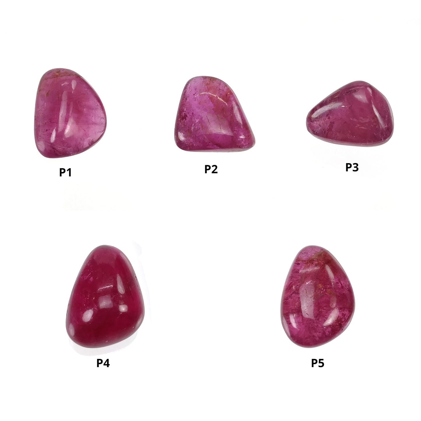 Pink Tourmaline Gemstone Tumble : Natural Untreated Tourmaline Uneven Shape Cabochon