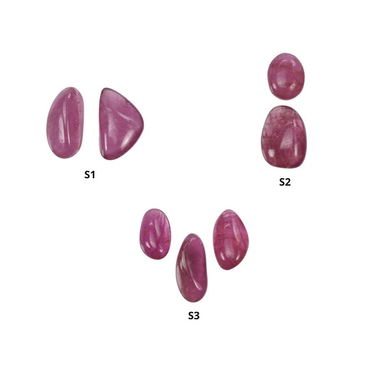 Pink TOURMALINE Gemstone Tumble : Natural Untreated Tourmaline Uneven Shape Cabochon Sets