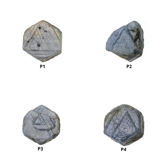 RECORD KEEPER Blue SAPPHIRE Gemstone Crystal : Natural Unheated Triangle Formative Sapphire Rough Specimen