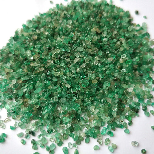 Natural Green Colombian Emerald Gemstone Rough & Scrap Piece Wholesale Lot Below 2.5mm 50.00cts Lot Fine quality Mineral Size