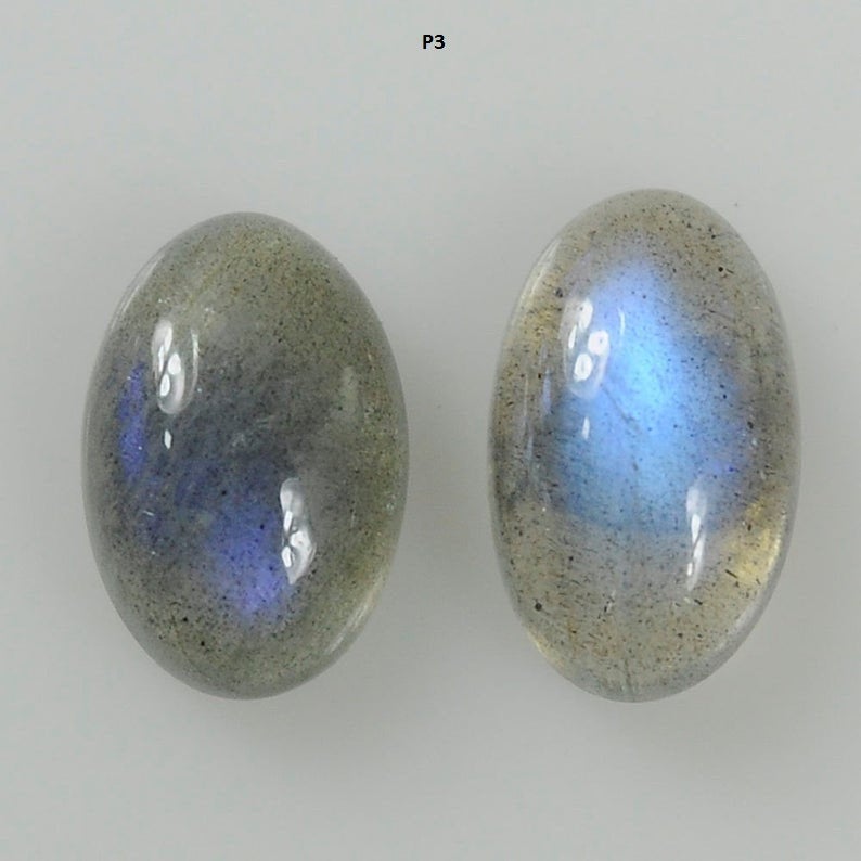 BLUE LABRADORITE Gemstone Cabochon : Natural Untreated Unheated Labradorite Multi Shapes Cabochon Pair/2pcs (With Video)