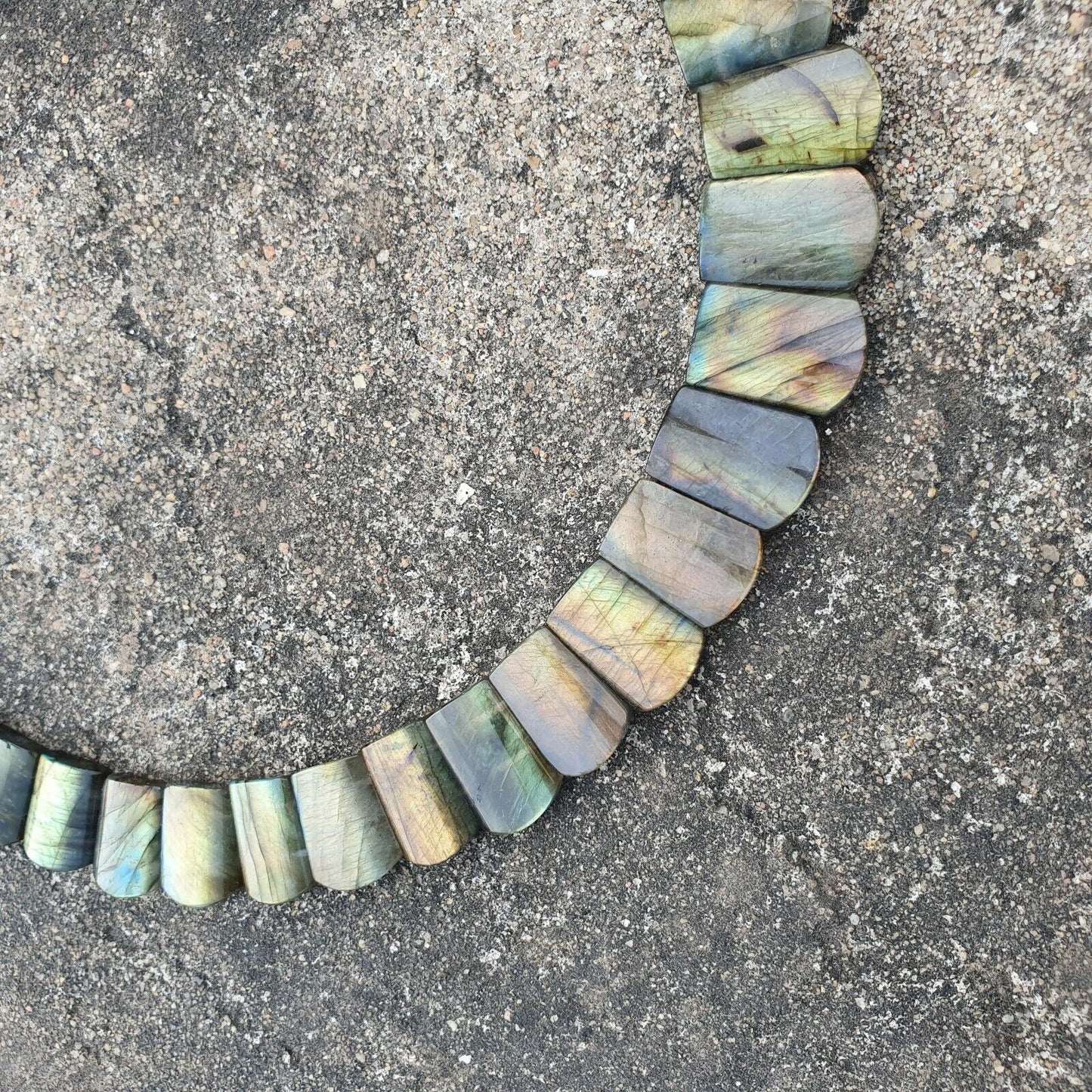 Rainbow Flashing LABRADORITE Gemstone Neclace : 14.5" Natural Untreated Labradorite Gemstone Uneven Shape Cabochon Choker Necklace Gift For Her